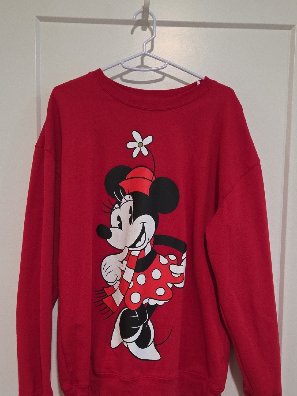 Red Minnie Mouse Graphic Sweatshirt